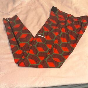 Nike Red and Black Geometric Joggers